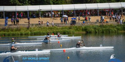 Sprint waka ama racing at Dorney Lake